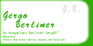 gergo berliner business card